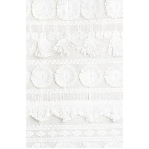 Smythe 3D white Embroidered A-Line Cotton Blouse size L - Picture 3 of 8